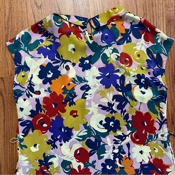 Clements Ribeiro floral sleeveless dress size XL - Picture 9 of 14